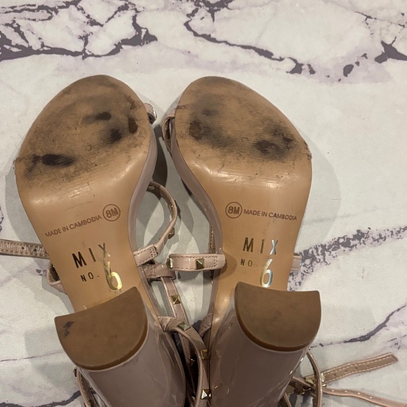Mix No. 6 Women's Blush Studded Heels - Picture 4 of 10